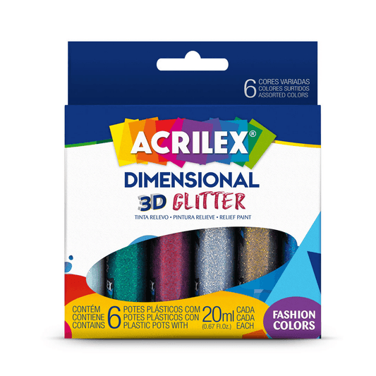 Dimensional 3D Glitter Tinta Relevo