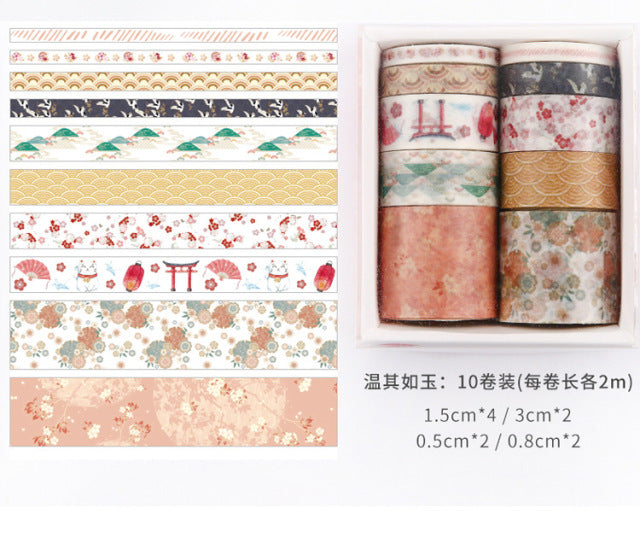 Kit Fitas Adesivas Washi Tape