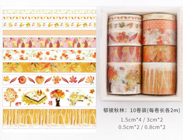 Kit Fitas Adesivas Washi Tape Flores