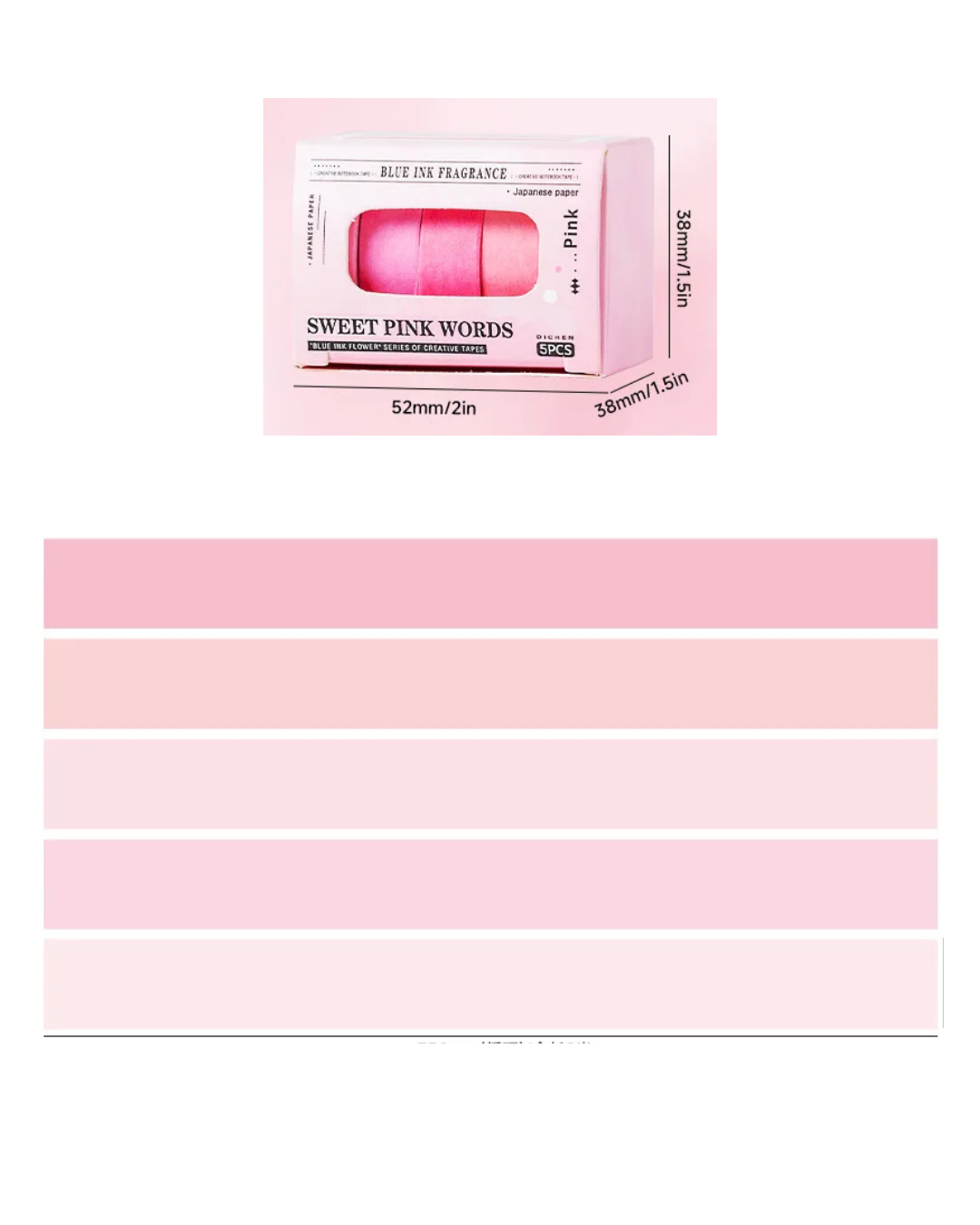 Kit 5 Washi Tapes Estampas Divertidas