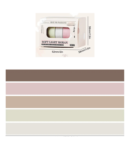 Kit 5 Washi Tapes Estampas Divertidas