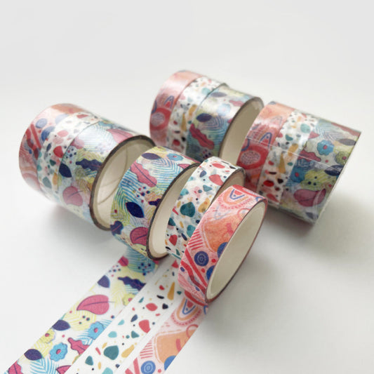 Trio de Fitas Adesivas Washi Tape Pintura