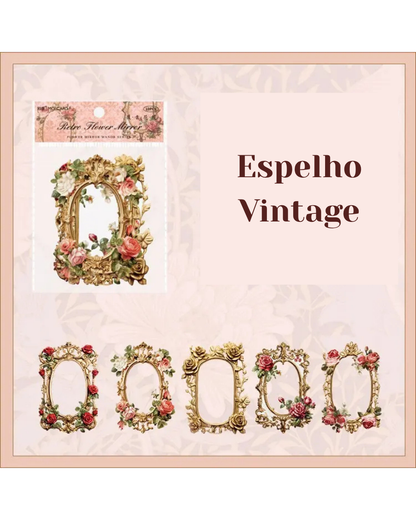 Kit 10 Molduras Florais Vintage
