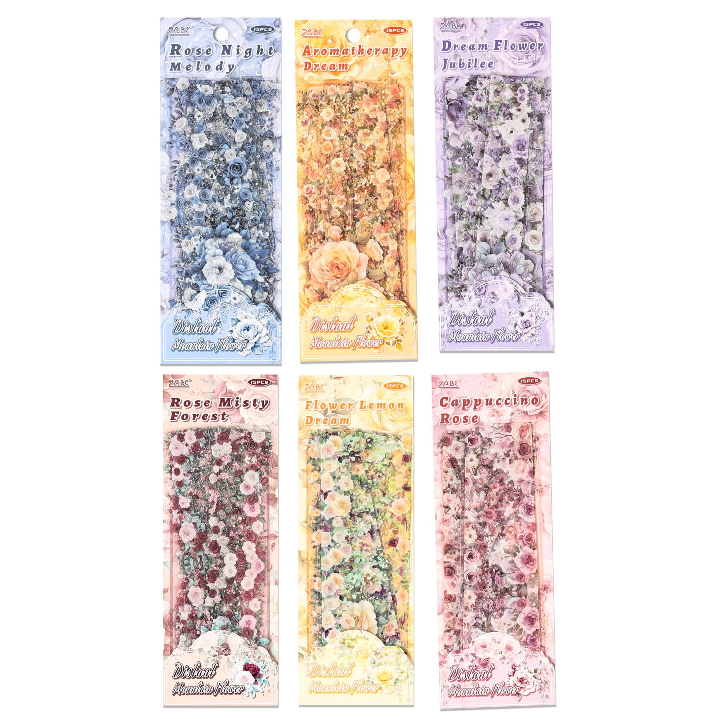 Adesivos Bordas Florais Transparente PET