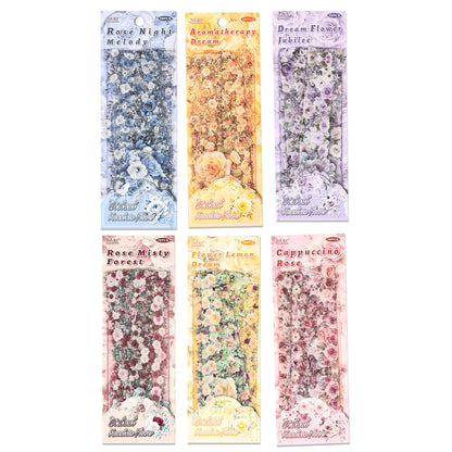 Adesivos Bordas Florais Transparente PET