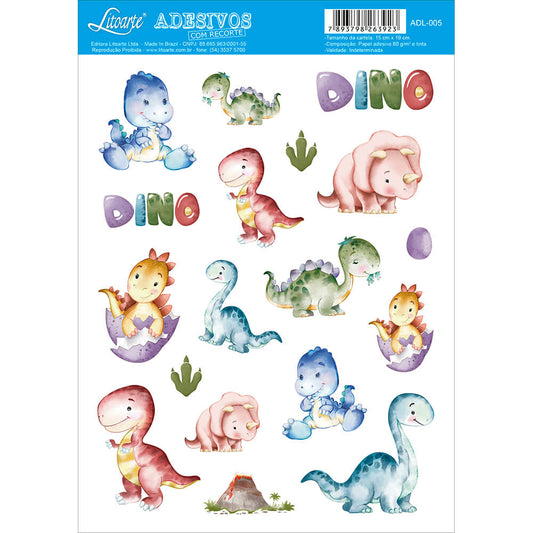 Cartela Adesivos Dinossauros