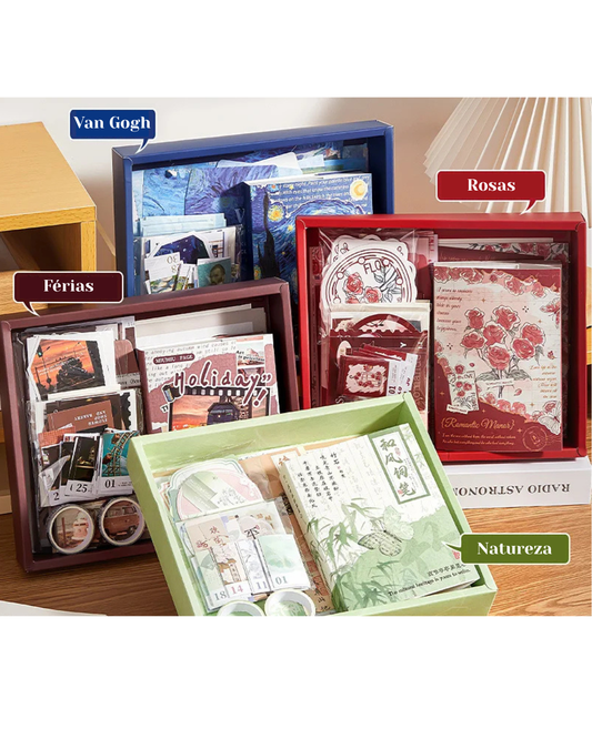 Kit com 164 peças Colagem Memórias Escritas