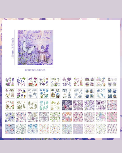 Livro de Adesivos Flores Pequeno - 50 páginas