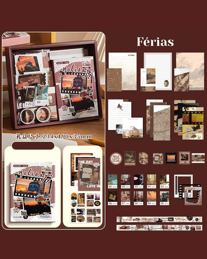 Kit com 164 peças Colagem Memórias Escritas