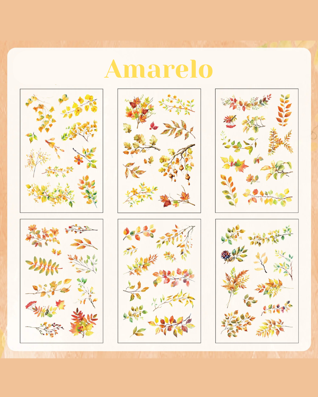 Cartela PET Adesivos Plantas e Galhos