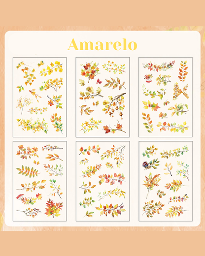 Cartela PET Adesivos Plantas e Galhos