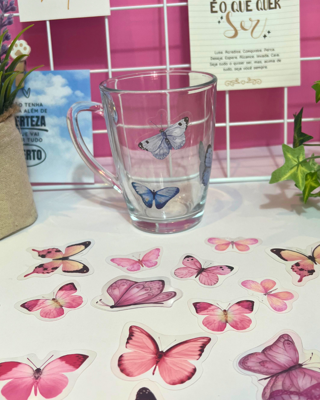 Kit Personalize sua Caneca com Adesivos