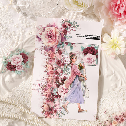 Adesivos Bordas Florais Transparente PET