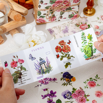 Livro de Adesivos Flores Pequeno - 50 páginas