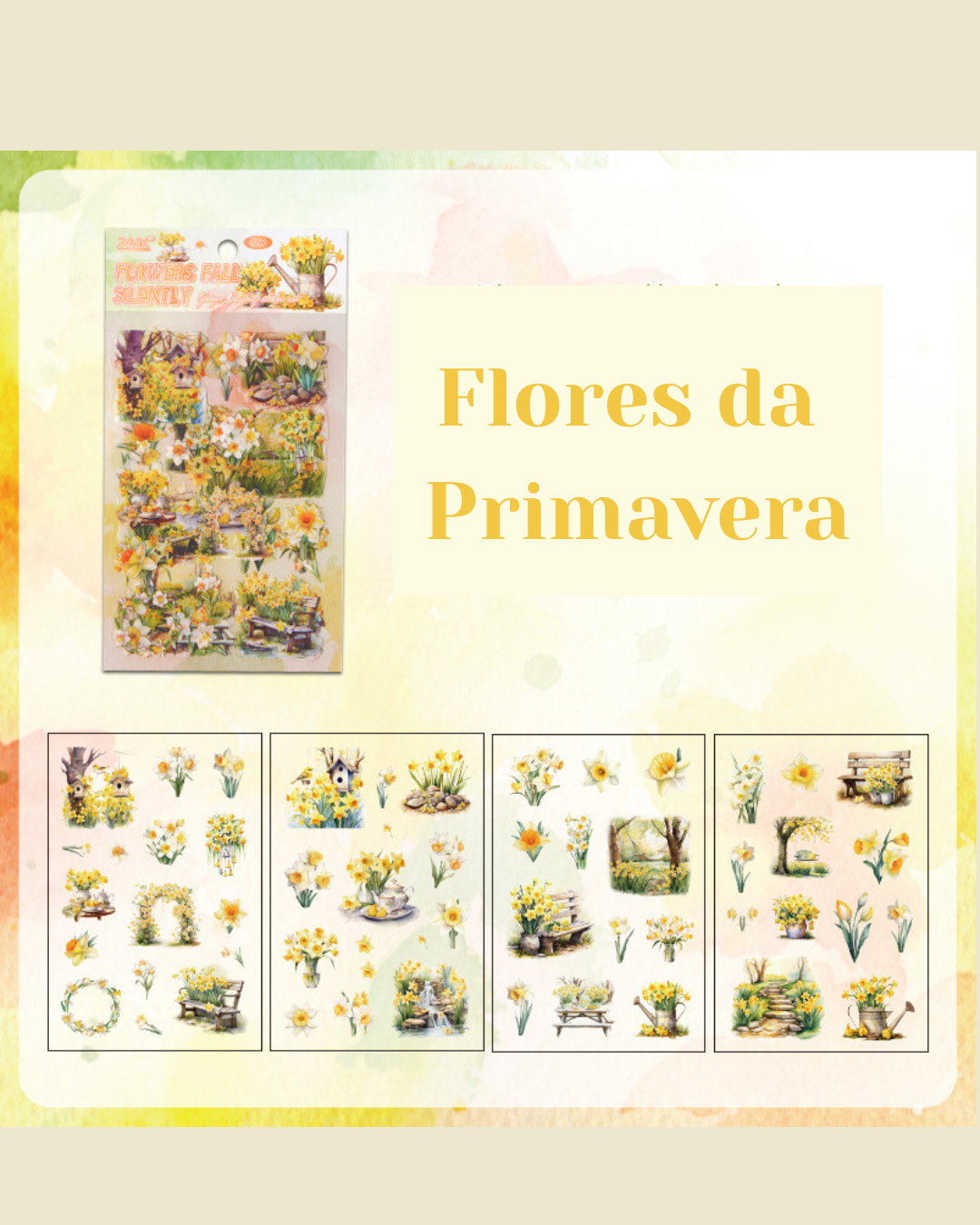 Cartela Adesivos PET Memórias Ilustradas