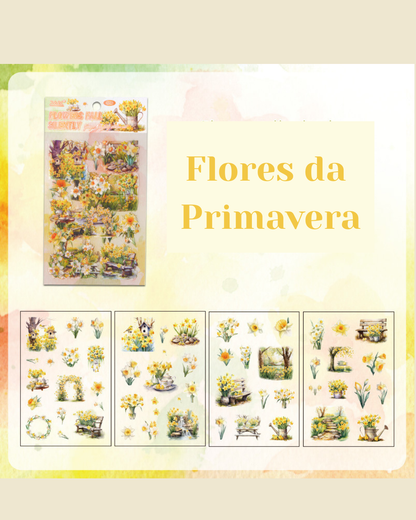 Cartela Adesivos PET Memórias Ilustradas