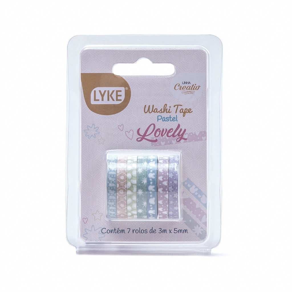 Fita Decorativa Washi Tape LYKE Lovely C/7 BT UN