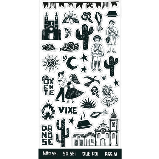 Apliques em Papel Recortado Die Cut Xilogravura
