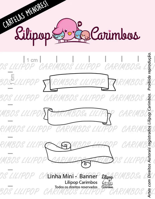 Cartela de Carimbos Mini - Banner - Lilipop Carimbos