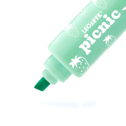 Kit 6 Mini Marca-Texto 2 em 1 Bombom Picnic - LeoLeo