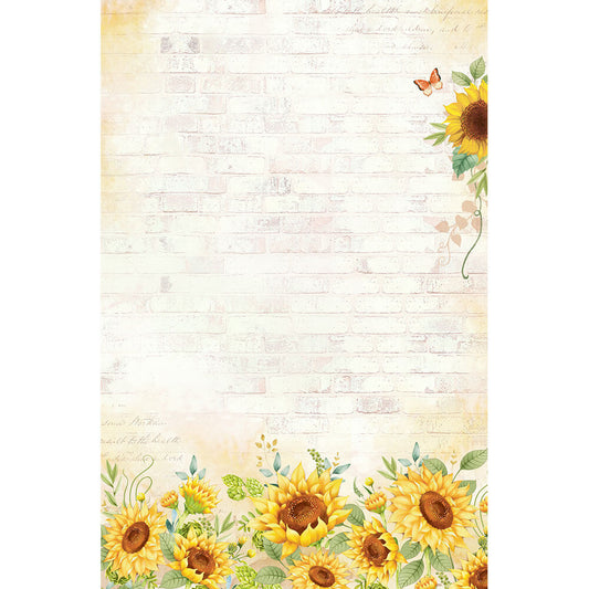 Papel de Carta Girassol 5 unidades