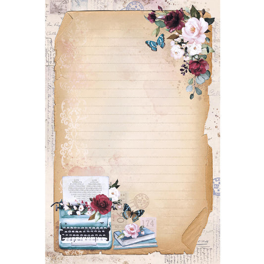 Papel de Carta Memórias Vintage - 5 unidades