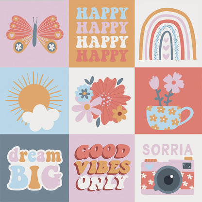 Bloco de Papel para Scrapbook Good Vibes 15x15cm Litoarte