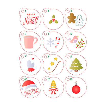 Kit Mini Stencil Natal Litoarte