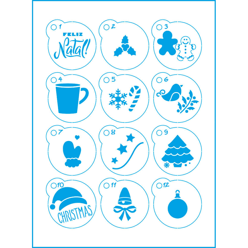 Kit Mini Stencil Natal Litoarte