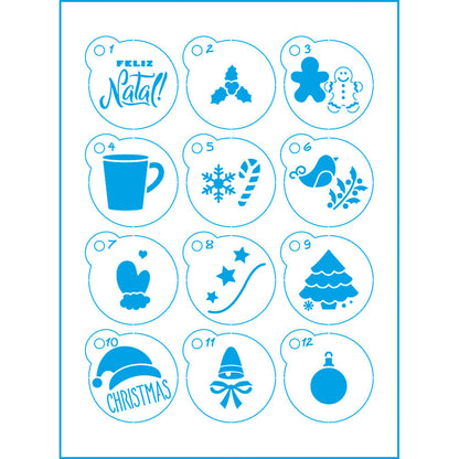 Kit Mini Stencil Natal Litoarte